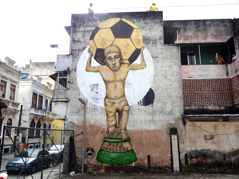 Anti FIFA World Cup corruption mural / Rio de Jainero / soccer world cup 2014